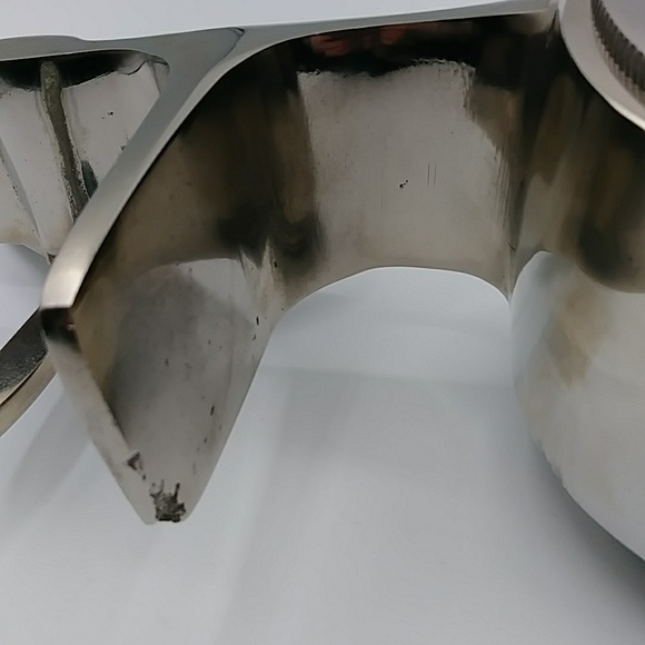 ✈️2 xHP! Art Deco Industrial Airplane Clock, Polished Metal - Picture 8 of 10